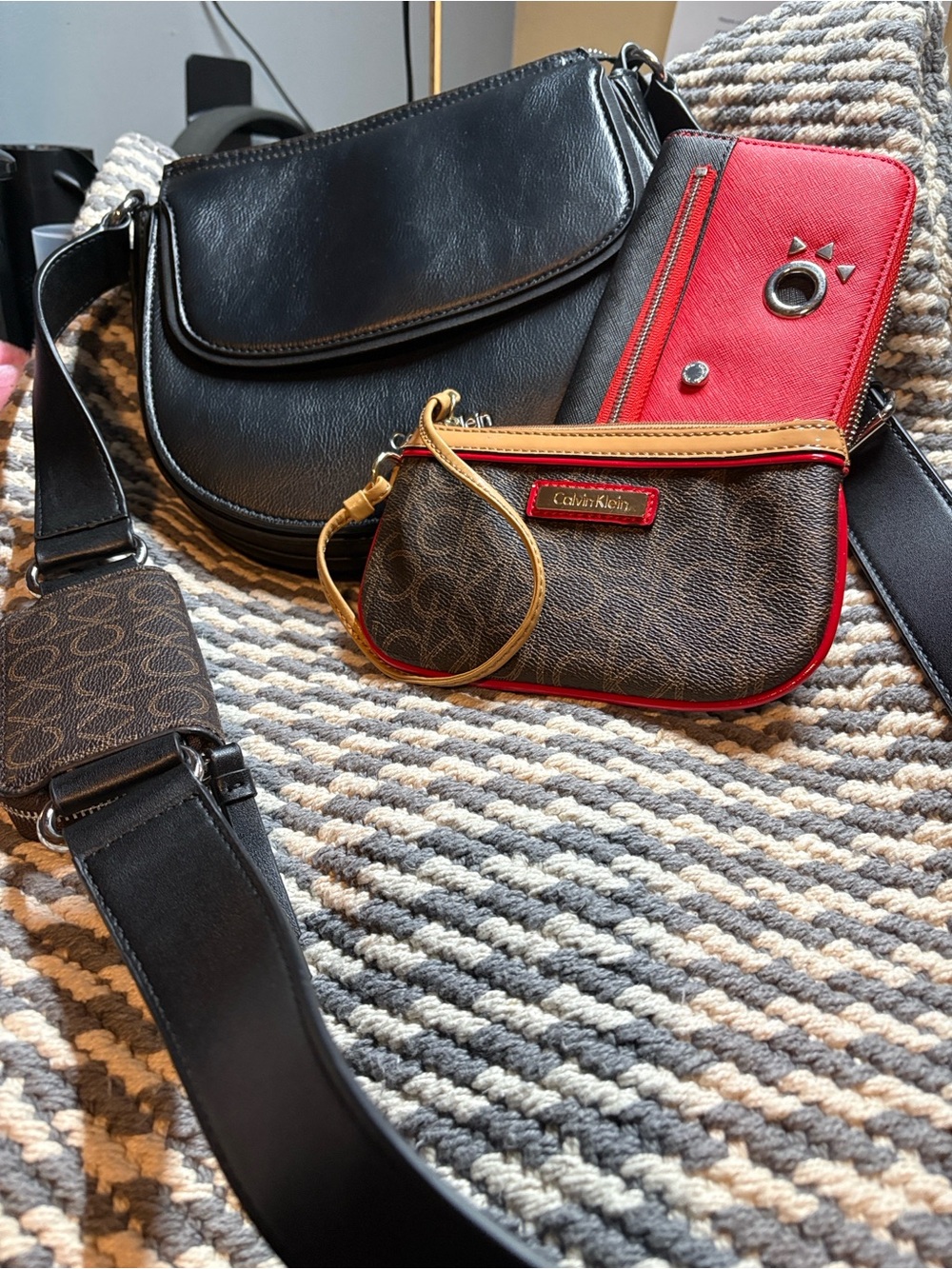 Calvin Klein Black Crossbody bag w accessories